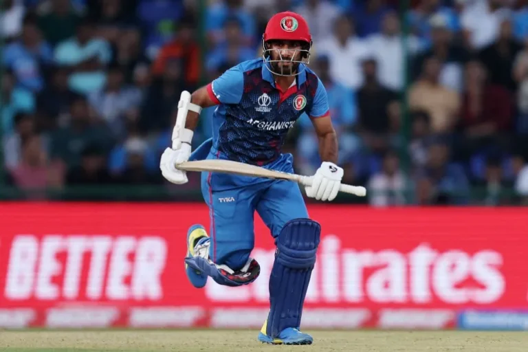 Hashmatullah Shahidi batting during a match