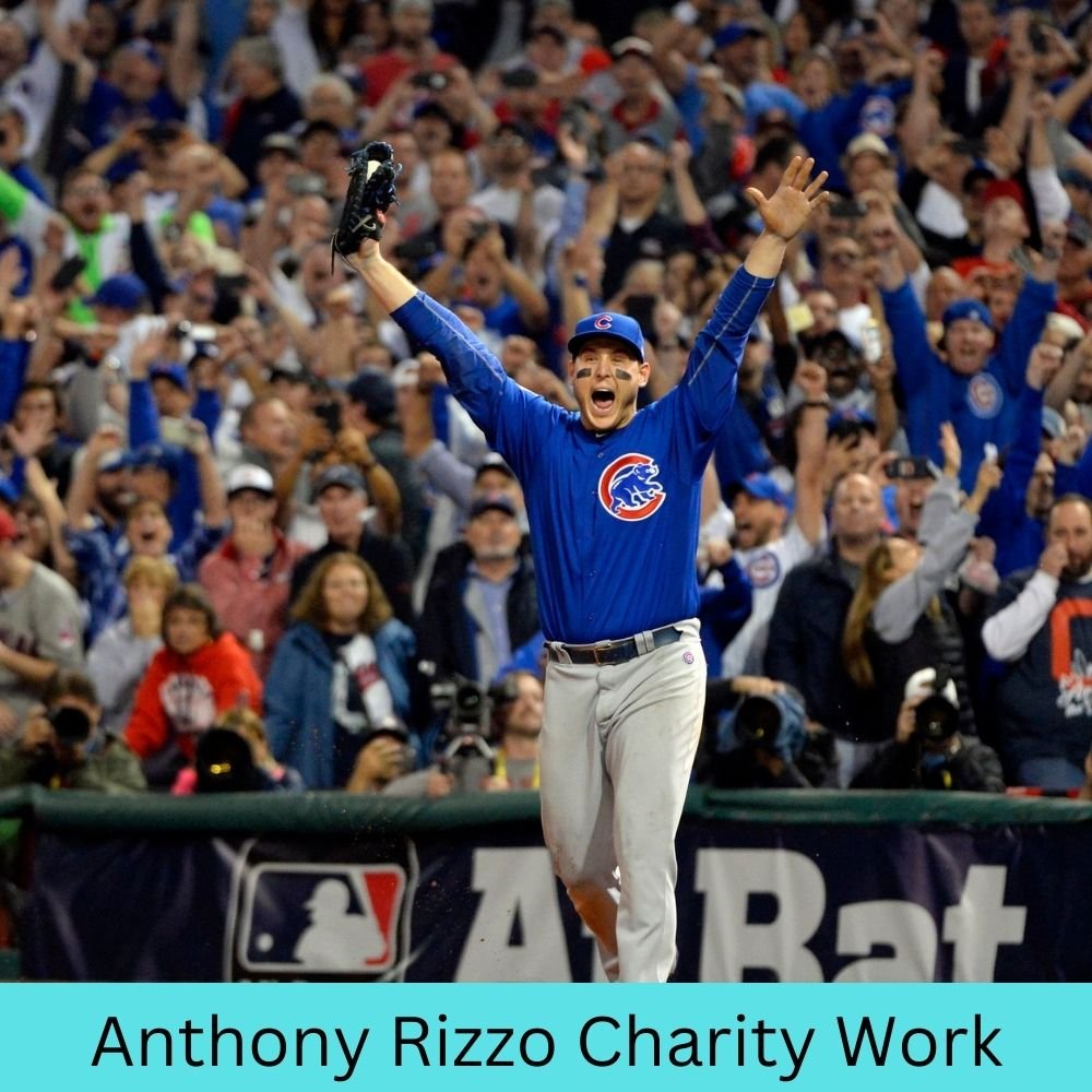 Anthony Rizzo visiting a hospital as part of his charity work