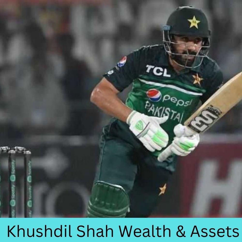 Pakistani cricketer Khushdil Shah showcasing his career earnings