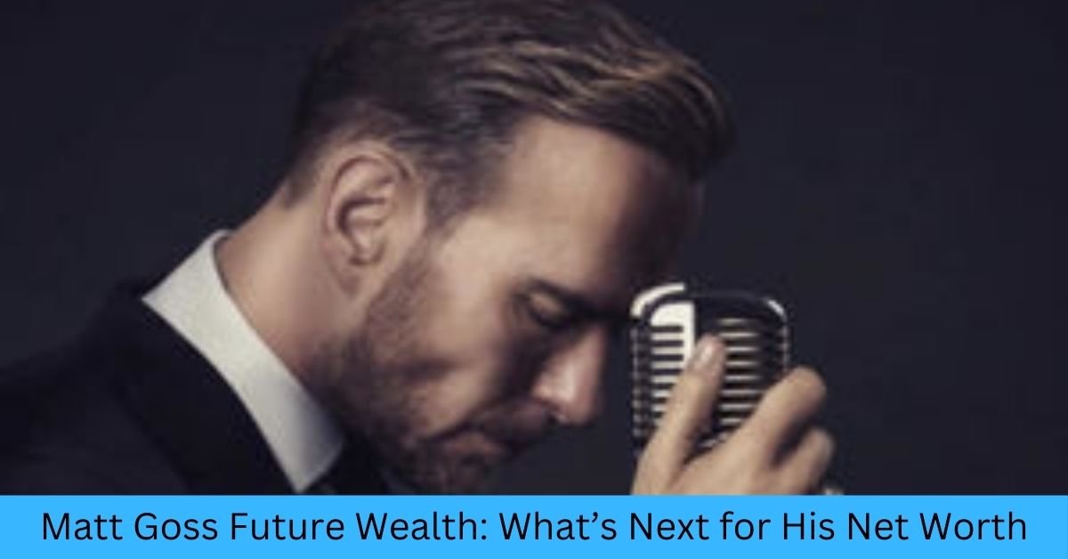 Matt Goss looking ahead, symbolizing his future financial growth.